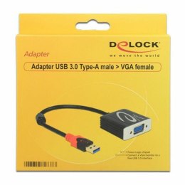 Adapter USB 3.0 na VGA DELOCK 62738 20 cm Czarny