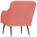 Fotel, różowy, 63x76x80 cm, obity aksamitem
