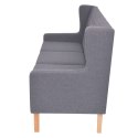 3-osobowa sofa tapicerowana tkaniną, szara