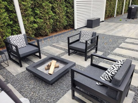 Fotel aluminiowy meble ogrodowe na taras balkon