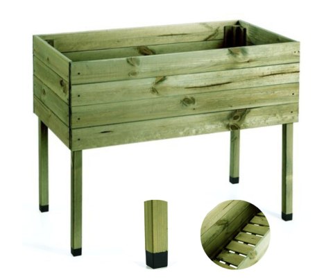 Donica donice ogrodowe BRD 80x100x50 impregnowany zielony zielnik