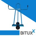Wózek transportowy Bituxx do płyt OSB MDF GK dwukołowy udźwig do 300kg niebieski
