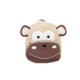 Plecak szkolny Crochetts Brązowy 23 x 30 x 11 cm Małpa
