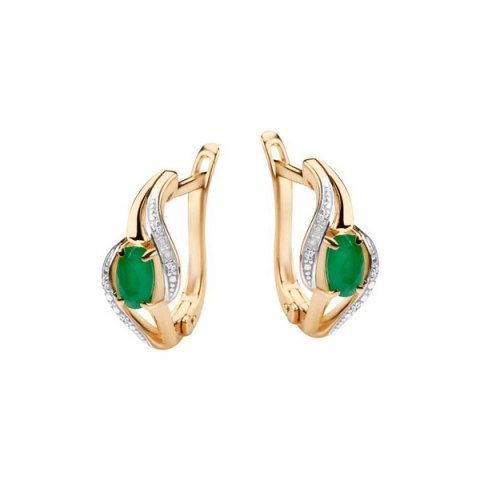 Gold earrings KZC6302Z - Diamond