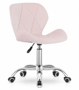 Krzesło obrotowe AVOLA aksamit - róż