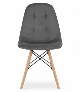 Krzesło DUMO - ciemny szary aksamit x 1