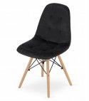 Krzesło DUMO - czarny aksamit x 4
