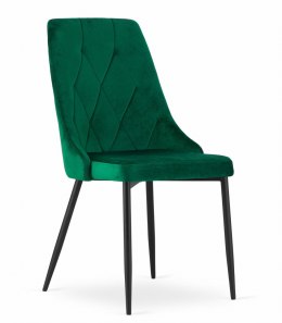 Krzesło IMOLA - ciemna zieleń aksamit x 2