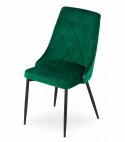 Krzesło IMOLA - ciemna zieleń aksamit x 2