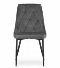 Krzesło IMOLA - ciemny szary aksamit x 2