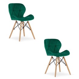 Krzesło LAGO Aksamit - zielone x 2