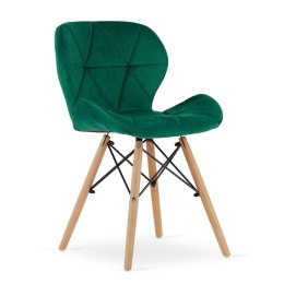 Krzesło LAGO Aksamit - zielone x 2