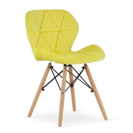 Krzesło LAGO Aksamit - żółte x 2
