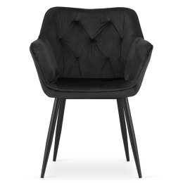 Krzesło MADERA - czarny aksamit x 1