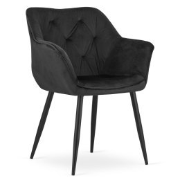 Krzesło MADERA - czarny aksamit x 2
