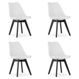 Krzesło MARK - białe / nogi czarne x 4
