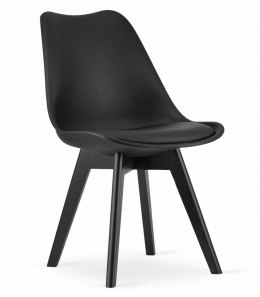 Krzesło MARK - czarne / nogi czarne x 4