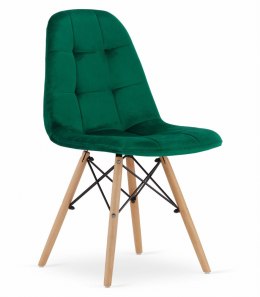 Krzesło DUMO - ciemna zieleń aksamit x 2