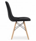 Krzesło DUMO - czarny aksamit x 2