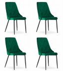 Krzesło IMOLA - ciemna zieleń aksamit x 4