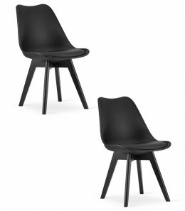 Krzesło MARK - czarne / nogi czarne x 2