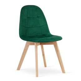 Krzesło BORA - ciemna zieleń aksamit x 2