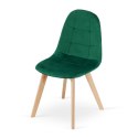 Krzesło BORA - ciemna zieleń aksamit x 2