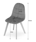 Krzesło BORA - granat aksamit x 2