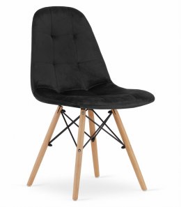 Krzesło DUMO - czarny aksamit x 3
