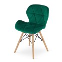 Krzesło LAGO Aksamit - zielone x 3