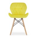 Krzesło LAGO Aksamit - żółte x 3