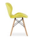 Krzesło LAGO Aksamit - żółte x 3
