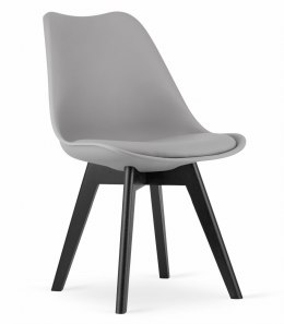 Krzesło MARK - szare / nogi czarne x 2