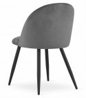 Krzesło BELLO - aksamit ciemnoszare / nogi czarne x 2