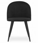 Krzesło BELLO - aksamit czarne / nogi czarne x 1