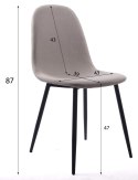Krzesło DART - beż / nogi czarne x 2