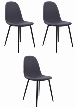 Krzesło DART - ciemno-szare / nogi czarne x 3