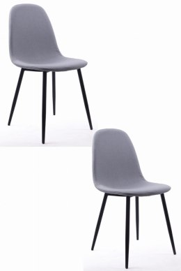 Krzesło DART - jasno-szare / nogi czarne x 2