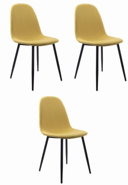Krzesło DART - żółte / nogi czarne x 3