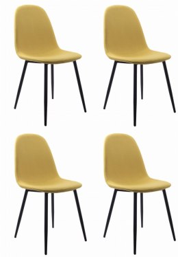 Krzesło DART - żółte / nogi czarne x 4