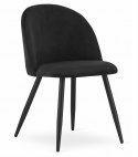 Krzesło BELLO - aksamit czarne / nogi czarne x 3