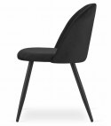 Krzesło BELLO - aksamit czarne / nogi czarne x 3