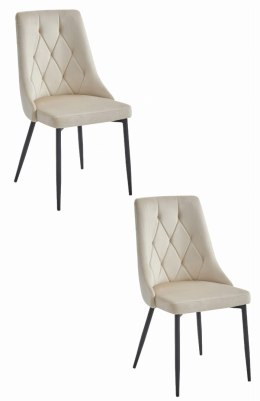 Krzesło IMOLA - beż aksamit x 2
