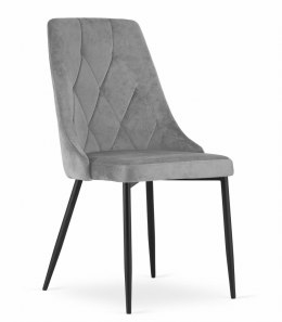Krzesło IMOLA - jasny szary aksamit x 2