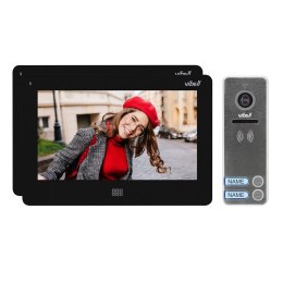 Zestaw wideodomofonowy 2-rodzinny, bezsłuchawkowy kolor, LCD 7