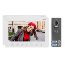 Zestaw wideodomofonowy 2-rodzinny, bezsłuchawkowy, kolor, LCD 7