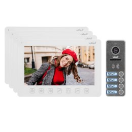 Zestaw wideodomofonowy 4-rodzinny, bezsłuchawkowy, kolor, LCD 7