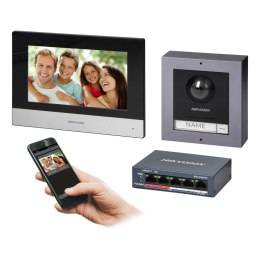 HIKVISION DS-KIS602(B) zestaw wideodomofonowy PoE jednorodzinny z monitorem dotykowym 7