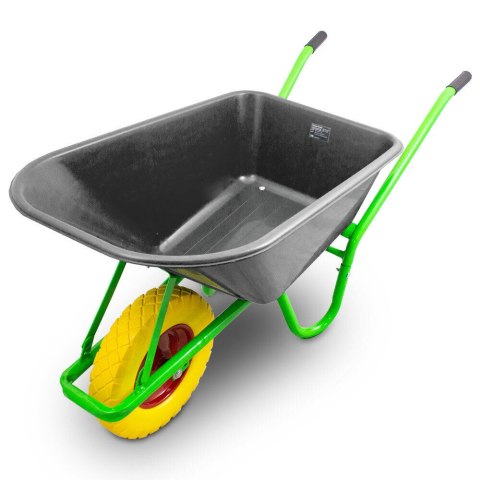 Taczka wytrzymała z misą PVC mocna z kołem pełnym Ogrodowy wózek 250kg