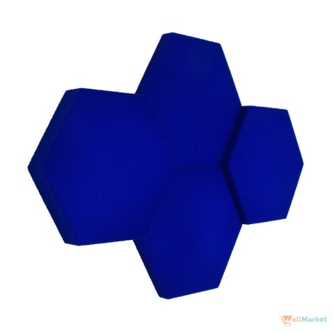 Panel ścienny 3d dekoracyjny piankowy WallMarket Heksagon ciemnoniebieski grubość 2,5 cm